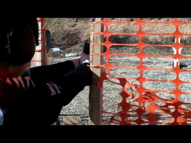 Katelyn Francis, age 13, at a local USPSA match