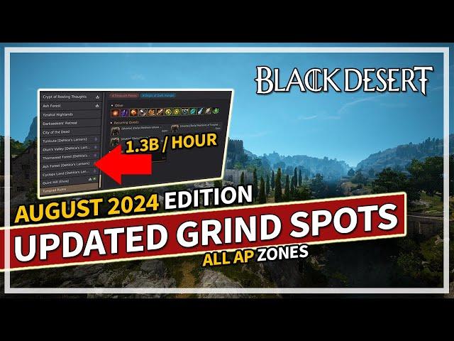 Important Grind Spots for Silver & EXP for ALL AP Levels - August 2024 Edition | Black Desert