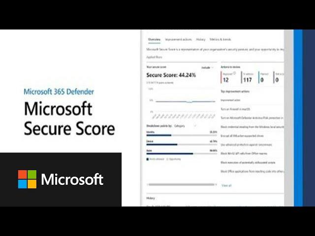 Secure Score | Microsoft 365 Defender