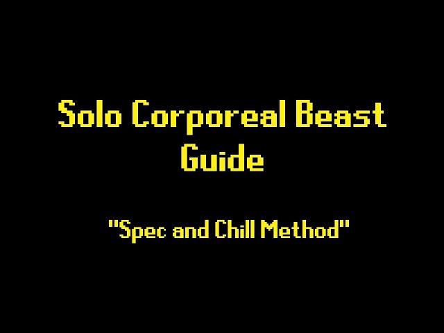 Solo Corporeal Beast With BGS