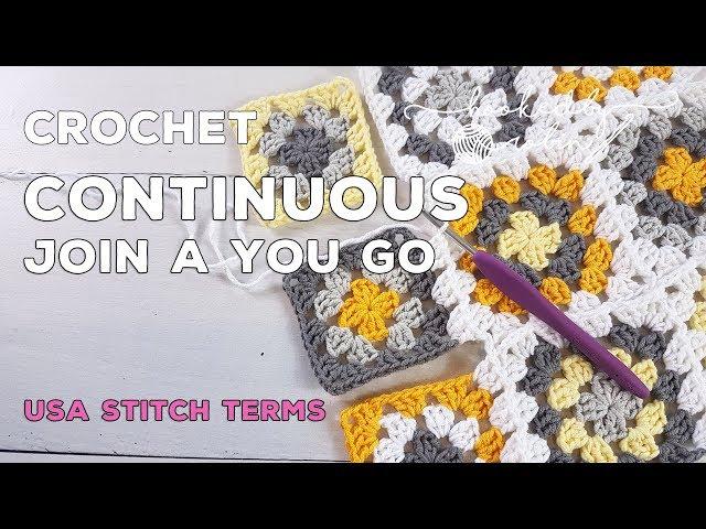 How to Crochet the Continuous Join As You Go (CJAYG) Method | Granny Square Joining | How to Join