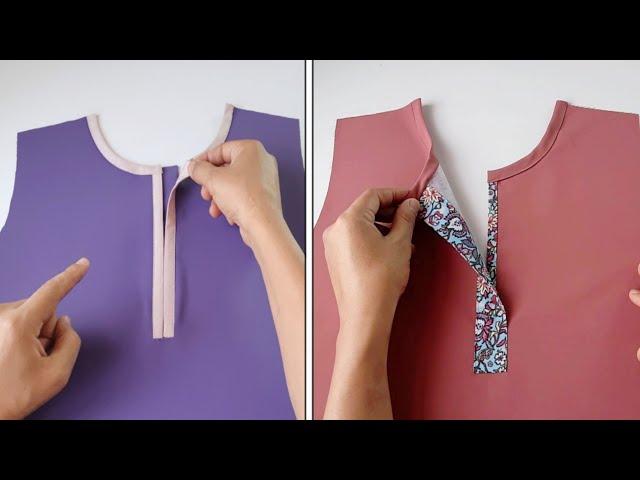 2 Method sewing Perfect Placket Quickly and easily| Sewing Tips and tricks