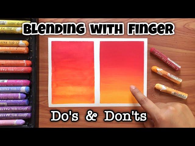 How to blend oil pastels without tissue paper ~ Oil pastel blending techniques for beginners