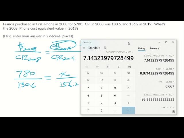 CPI Arithmetic Question Help