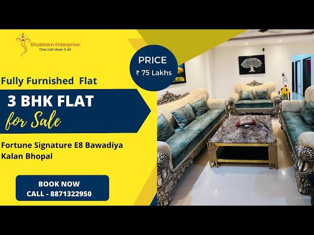 For Sale - 3BHK Flat Semi Furnished In Fortune Signature Bawadiya Kalan Bhopal Under ₹75 Lakhs Only