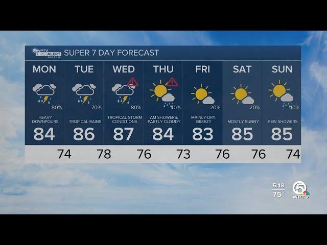 WPTV First Alert Weather forecast, morning of Oct. 7, 2024