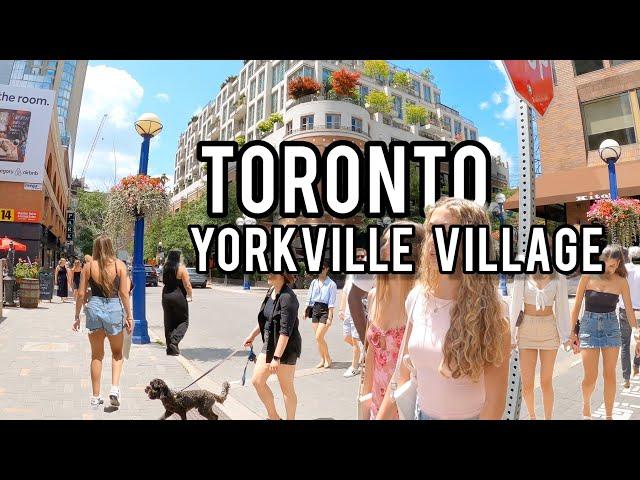 YORKVILLE Village Walking Tour Downtown Toronto Canada 4K