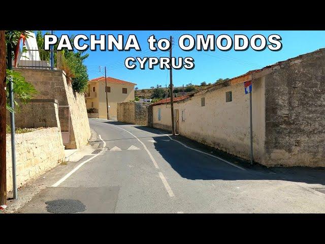 DRIVING from PACHNA VILLAGE to OMODOS VILLAGE in CYPRUS * 4K (60fps)