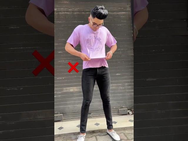 Worst T-shirt tuck in hack#tshirt #tuckin #fashionhacks #styletips #stylehacks #dailyshorts #styling