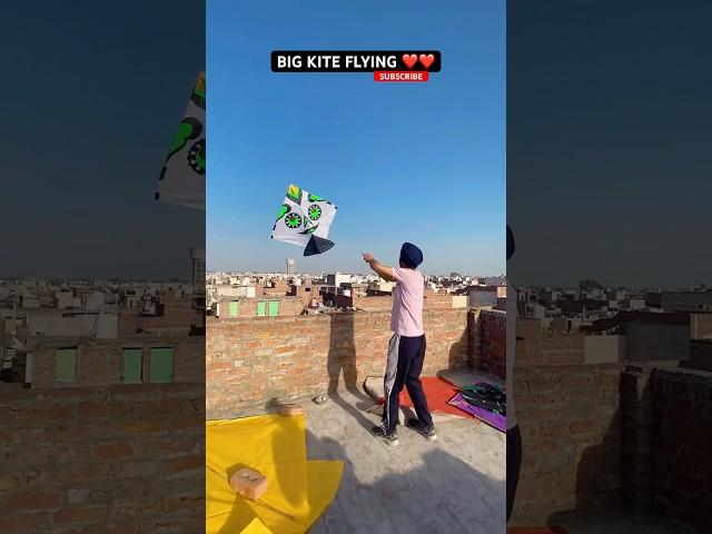 BIG KITE FLYING ️️ #kite #kiteflying #patang #kites #viralvideo #youtubeshorts #shorts