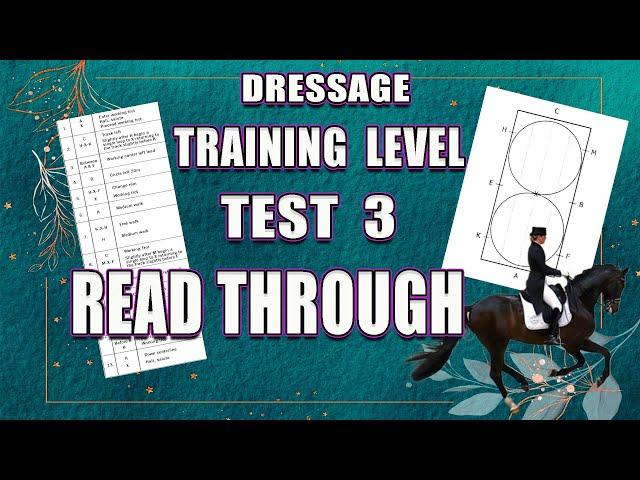 NEW USDF/USEF Training Level Test 3 - v. 2023 *Read Through* Audio