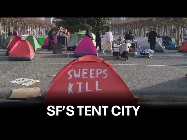 Tent city pops up near San Francisco City Hall