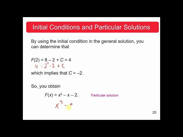 Initial Conditions and Particular Solutions