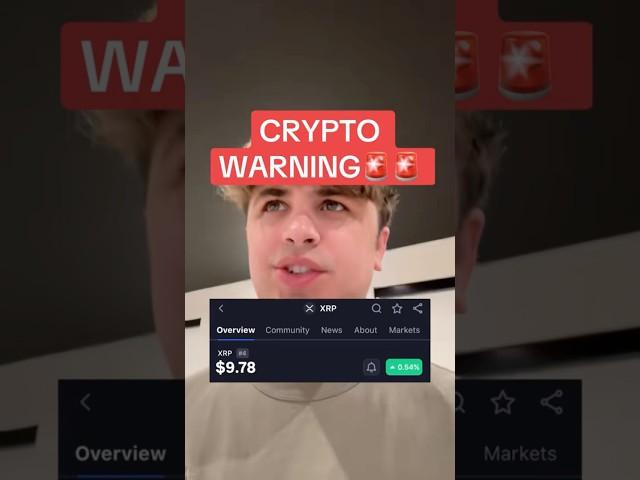 CRYPTO & XRP WARNING!!!!