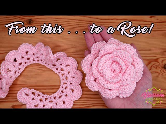 How to crochet an easy rose 