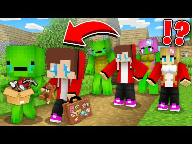 Baby JJ and Mikey are LEAVING their FAMILY in Minecraft - Maizen