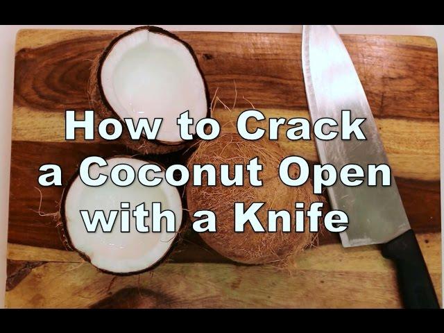 How to open a coconut using a knife