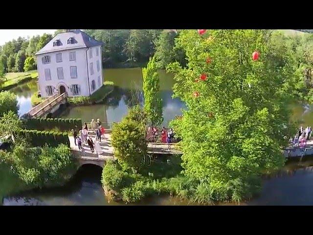 Hochzeitsvideo, Luftvideo Heilbronn / Trappensee:  Hochzeits-Ballons / Luftballons steigen lassen