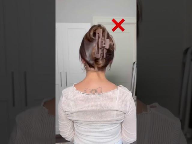 claw clip hairstyle for long hair 🫶#hair #clawclip #clawcliphack #easyhairstyles