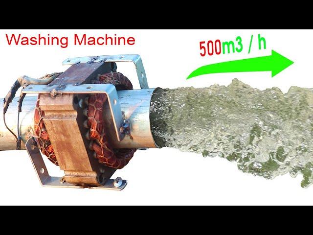 I make high speed water pump from a washing machine motor