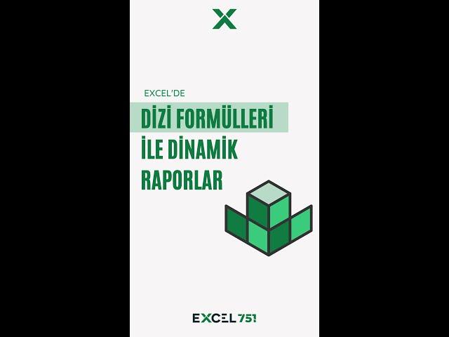 Excelde Dizi Formülleri İle Dinamik Formüller Oluşturun | #EXCEL 751 #shorts #exceldersleri #excel