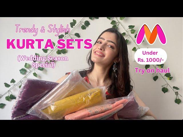 KURTA SETS from MYNTRA *Wedding Special* | Under Rs.1000| *Try on*  first impressions