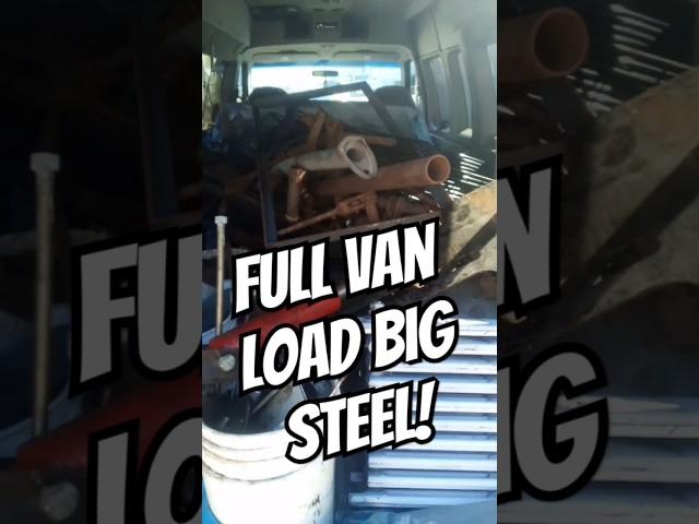 How Much $$$ Fer One Van Load Prepared Steel? #scrap #scrapmetal #scrapmetalrecycling #steel #shorts