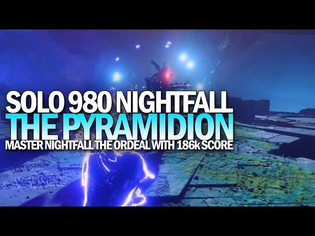 Solo 980 Nightfall The Ordeal (Master Difficulty The Pyramidion 186k+) [Destiny 2 Shadowkeep]