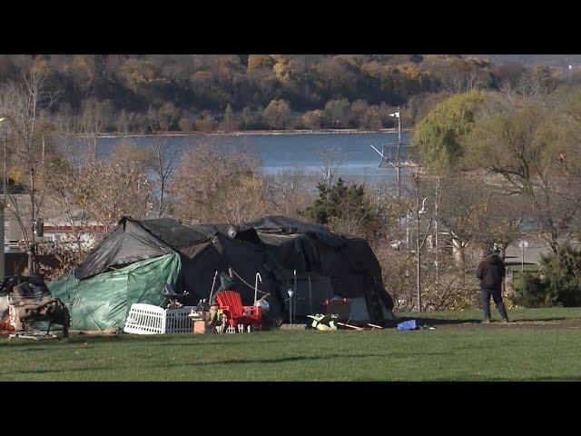 Ford defends homelessness strategy amid Hamilton encampment crisis