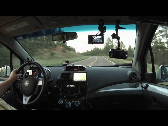 Robert Trudell drives U.S. Route 60 North through Tonto National Forest to Show Low, AZ, GP156863