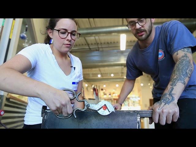 Glass blowing at Lake Superior Art Glass