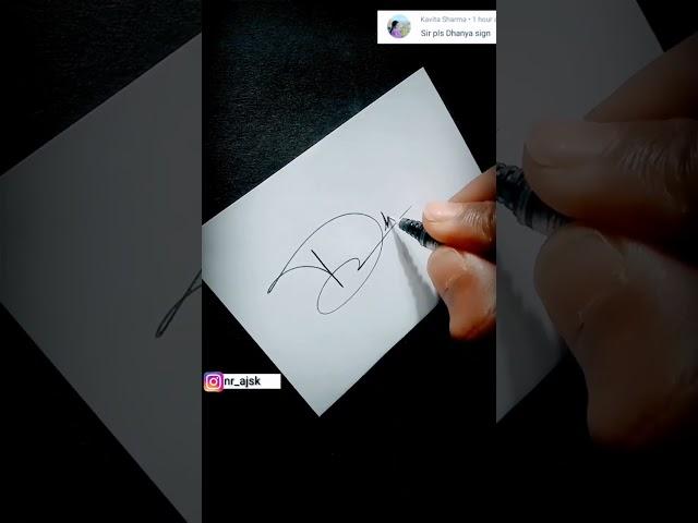 d letter sign ️️#calligraphy #handwriting #signature #shorts #shortvideo #ytshorts #mrajsk #viral