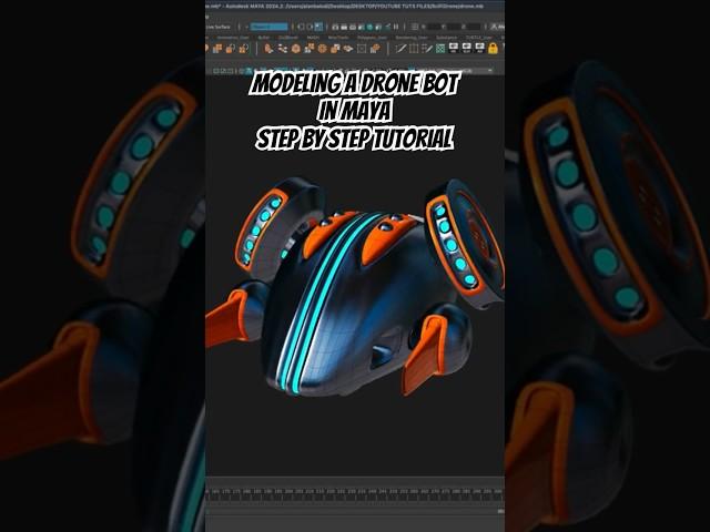 3D Modeling a Sci-fi Drone in Maya #3danimation #3dmodeling #3d #3dtutorials #cg