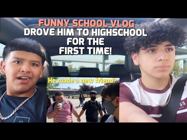 TAKING MY LIL BROTHER TO SCHOOL WITH ME |Vlog, First day of school