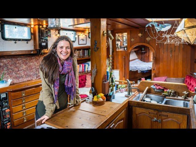 She lives Full Time on a 49 ft sailboat! | Liveaboard Tour + Documentary