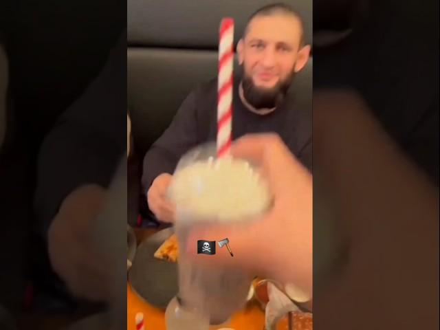Khamzat Chimaev 🪓What if someone takes away his drink?  #ufc #ufcfighter #chechen #dagestan #fyb