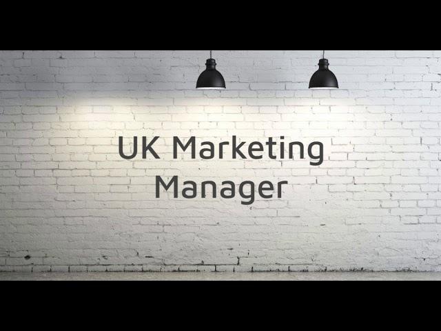 NEW JOB: UK Marketing Manager!