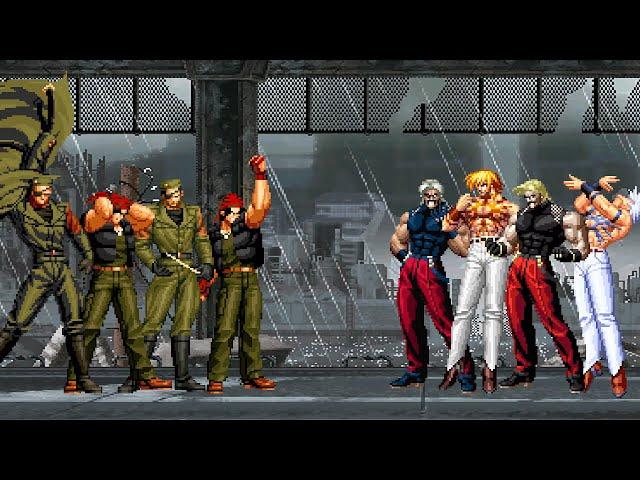 KOF MUGEN | Ralf and Heidern Team vs Orochi and Rugal Team