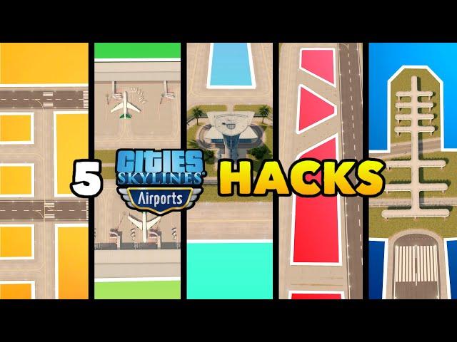 5 Vanilla Airport Building Hacks you need to know in Cities: Skylines! | Airports DLC