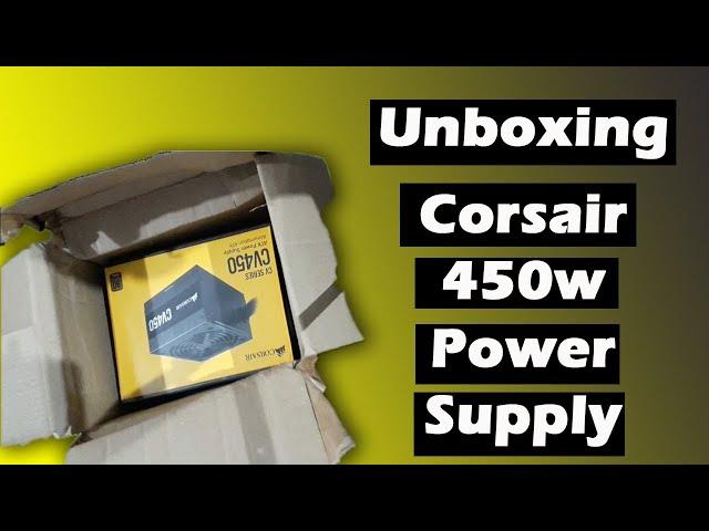 Corsair 450 watt PSU unboxing. Corsair CV 450w power supply / SMPS.