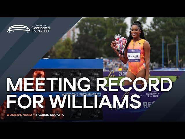 Williams runs 50.00 meeting record in Zagreb | Continental Tour Gold 2024