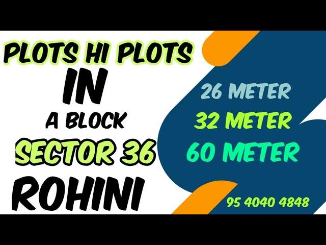 Plot in sector 36 rohini | best investment | DDA freehold plot | loan available.