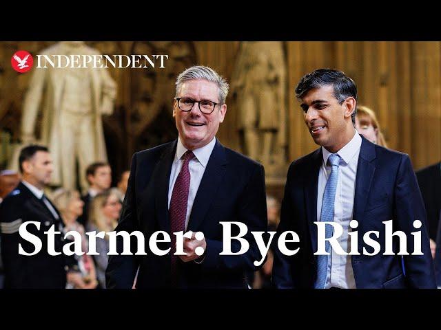 Keir Starmer shares a laugh with Rishi Sunak in his last PMQs as opposition leader