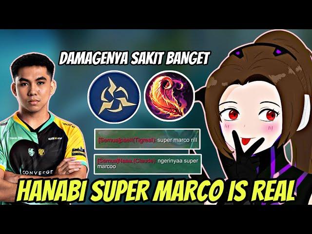 MUSUH SAMPAI MENGAKUI HANABI SUPER MARCO DAMAGENYA EMANG GAK NGOTAK - MLBB