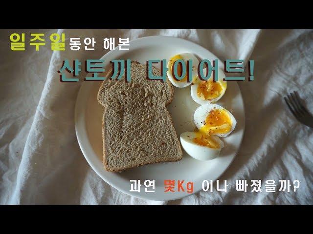 [Diet Vlog] 샨토끼 다이어트! 일주일간 해봤어요, 결과는? (몸무게 공개까지!)