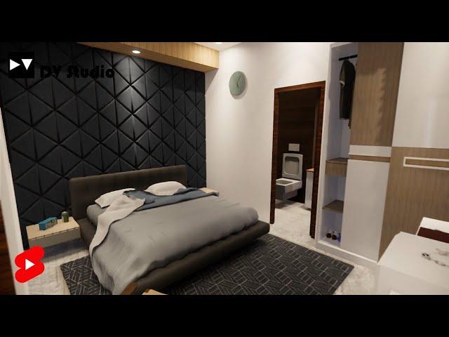 Bedroom Modern Interior  | 25x45 House Plan || DV Studio