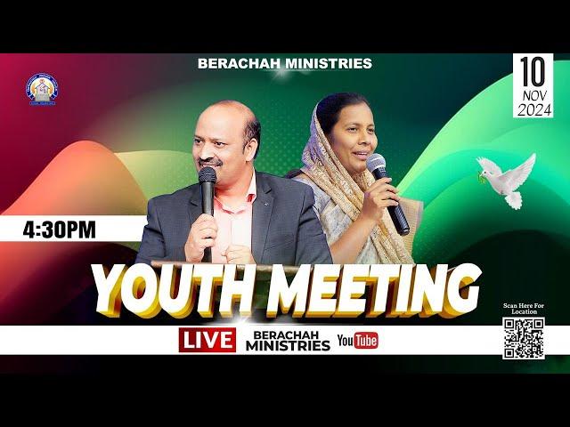 Youth Meeting Live || 10-11-2024 || Pastor Caleb || Shekena Glory |  @BerachahMinistries