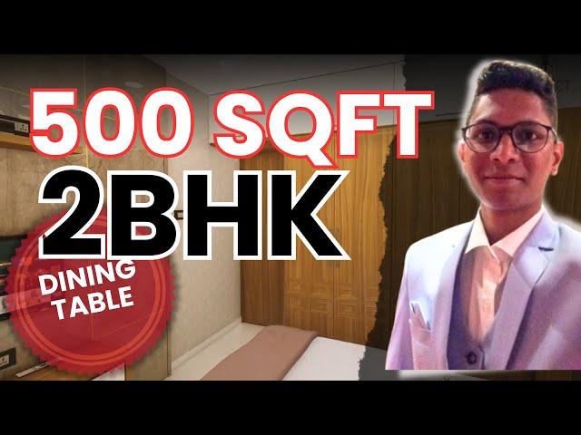 Compact 2 BHK interior Design || 500 sqft flat design || Sketchup 2020 and Lumion 10.3.2