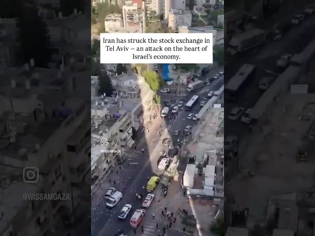 Tel Aviv Stock Exchange Hit During Attack! ️#shorts #airdefensestrike #breakingnews #defensesystem