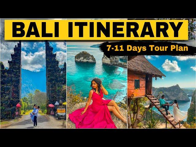 Best BALI ITINERARY for 7/8/9/11 Days | BALI travel guide from INDIA | Best places to visit in BALI